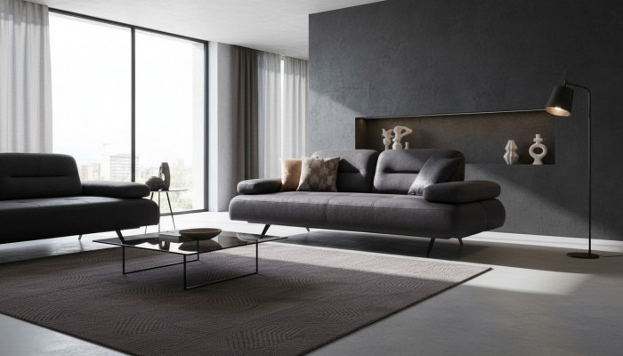 xxl Sofa 4 Sëtzer Canapé Wunnzëmmer Polstersëtz Garnitur Lieder Gro Textil