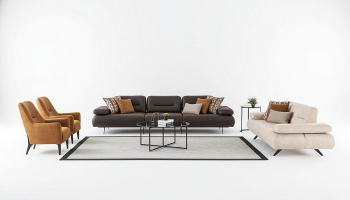 Canapé-Set 4+3+1+1 Set Design Sofa Polster Couchen Couch Modern Luxus