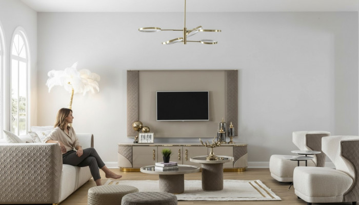 Wunnwand RTV Wunnzëmmer Sofagarnitur Canapé Sofa Set Couchen Sofas Miwwelen