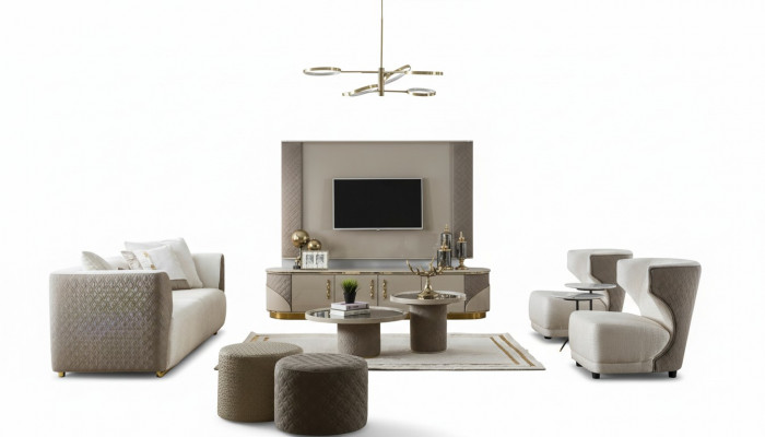 Wunnwand RTV Wunnzëmmer Sofagarnitur Canapé Sofa Set Couchen Sofas Miwwelen