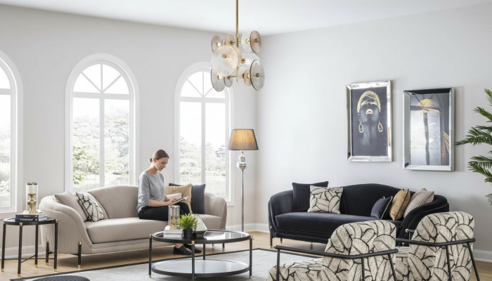 Sofagarnitur 3+3+1+1 Sëtz Set Design Sofas Polster Couchen Modern Sofa Neif