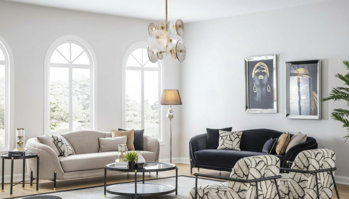 Sofagarnitur 3+3+1+1 Sëtz Set Design Sofas Polster Couchen Modern Sofa Neif