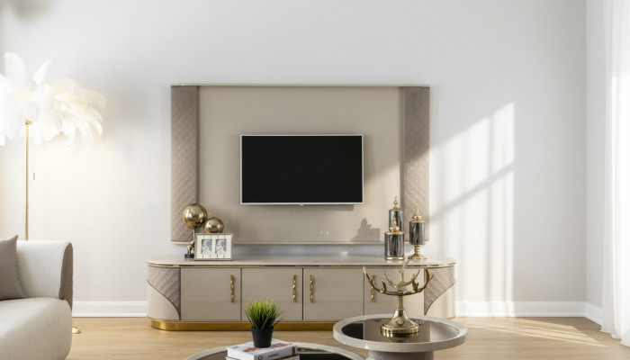 Moderne TV-Lowboard Luxus TV-Schaf Stilvoll RTV Stuff TV-Kommode NEI