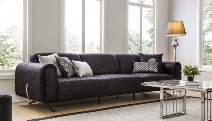 Luxus Canapé 4 Sëtzer Lieder Wunnzëmmer Modernen Design Canapeë Polstersofaen Couchen