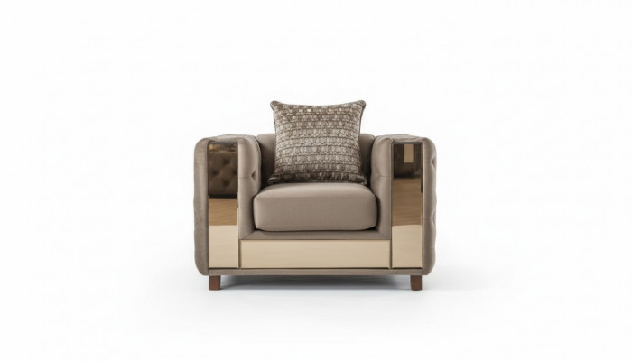 Luxus Sëtz Chesterfield Einsitzer klassesch Couch Miwwel Ariichtung Sofa 1er