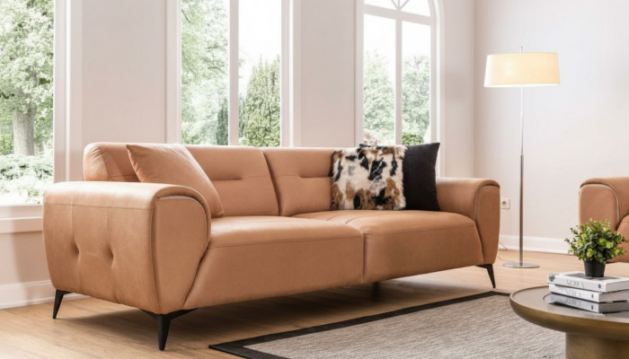 Luxus Sofa 3 Sëtz Wunnzëmmer Modernen Design Sofas Polster Couchen Neien