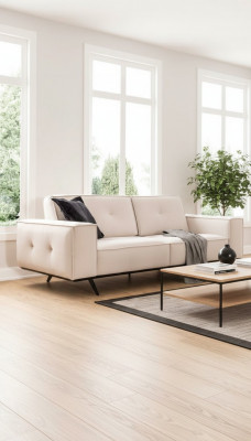 Luxus Sofa 3 Sëtz Stoff Wunnzëmmer Modernen Design Sofen Polstersofa Couchen