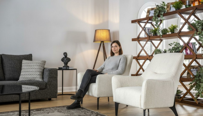 Fauteuil Modernen Einsëtzer Design Neit Fauteuil Ariichtung Wunnzëmmer Sofa 1 Sëtz.