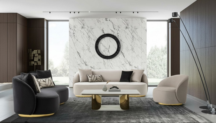 Sofa Garnitur 4+3+1 Sëtz Set Design Sofas Polstersëtz Canapéë Moderne Sofa