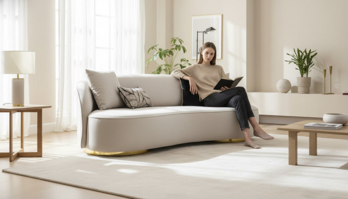 Luxus Sofa 3 Sëtz Stoff Wunnzëmmer Modernen Design gro Sofas Polster Couchen
