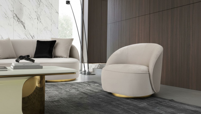 Fauteuil Modern Einsëtzeger Design Fauteuil Ariichtung Wunnzëmmer Sofa 1 Sëtz.