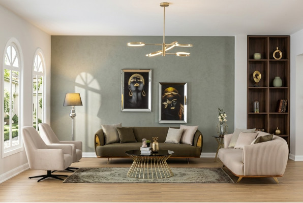 Luxus Sofa Garnitur Modern Set 3+2+1+1 Sëtzer Sofa Canapé Garnitur Design Canapéëen