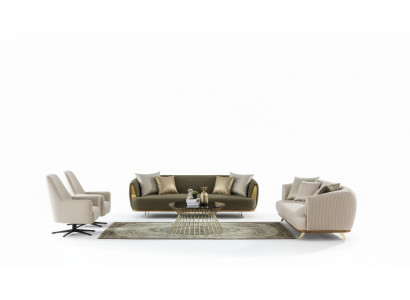 Luxus Sofa Garnitur Modern Set 3+2+1+1 Sëtzer Sofa Canapé Garnitur Design Canapéëen