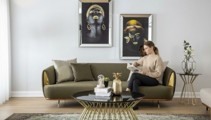 Luxus Sofa 3-Sëtzer Stoff Wunnzëmmer Modernen Design Sofas Polster Couchen