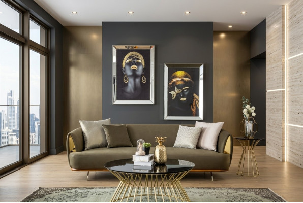 Luxus Sofa 3-Sëtzer Stoff Wunnzëmmer Modernen Design Sofas Polster Couchen