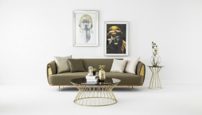 Luxus Sofa 3-Sëtzer Stoff Wunnzëmmer Modernen Design Sofas Polster Couchen