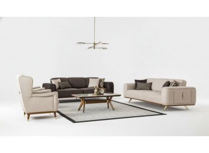 Luxus Canapé Set Couch Miwwel Set Designer Canapéen Garnituren 4tlg.