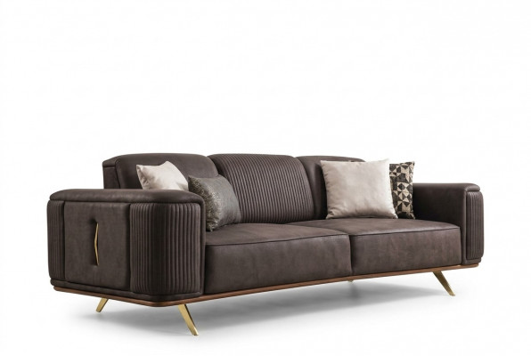 Sofaen 4 Sëtzer Textil Grouss Miwwelen Wunnzëmmer Modern Neue Sofa Polyester Couch