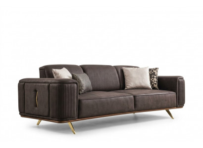 Sofaen 4 Sëtzer Textil Grouss Miwwelen Wunnzëmmer Modern Neue Sofa Polyester Couch