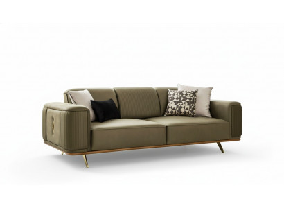 Chesterfield Sofa 4 Sëtz Wunnzëmmer Véiersëtzer Design schwaarz Textil Couchen