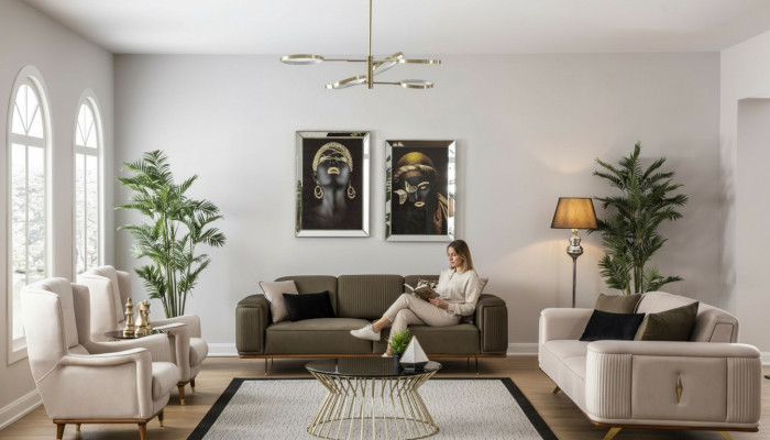 Sofagarnitur Canapé Sofa Set 4tlg. Garnitur Sofas Canapéë Miwwelen Ariichtung