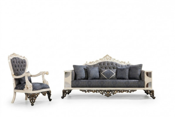 Sofagarnitur 3+1Sëtzer Set Design Sofas Polster Couche Relax Klassesch Sofa nei