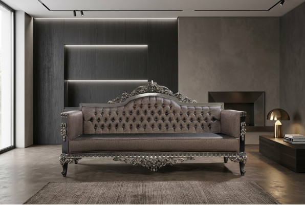 3-plaze Sofas Textil Grouss Miwwel Wunnzëmmer Klassesch Neit Sofa Polyester Canapé