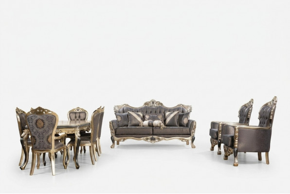 Sofa Set 3+1+1 Setzer Sët Design Sofas Polster Couchen Relax Klassesch Sofa
