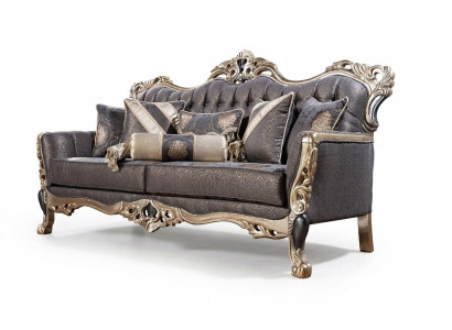 Luxus Sofa 3-Sëtzer Stoff Wunnzëmmer Klassesch Design Sofas Polster Couchen Nei