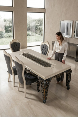 Luxus Iessdësch Barock Dëscher Iesszëmmer Dësch Klassesch Miwwelen Iessdëscher