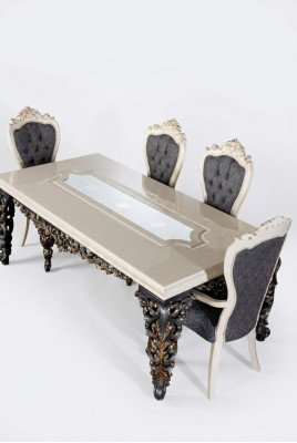 Luxus Iessdësch Barock Dëscher Iesszëmmer Dësch Klassesch Miwwelen Iessdëscher