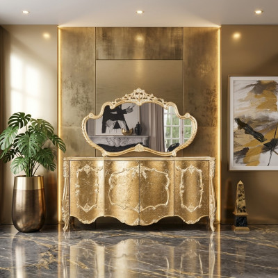Sideboard Spigel Luxus Grupp Kommode Garnitur Kommoden Schaf Anrichten Gold