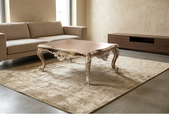 Wunnzëmmerdësch Dësch Sofa Dëscher Klassesch Bäidësch Ofstellungsdësch Golden