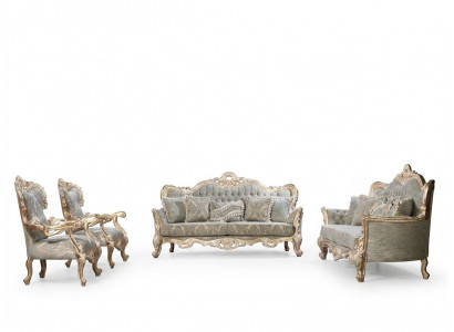 Chesterfield Sofa Garnitur 3+3+1+1 Sëtz Couchtisch Klassesch Sofa Polster Sëtz