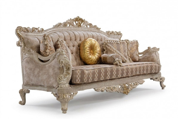 Chesterfield 3-Sëtzer Designer Sofa Luxus Polster Sofas Canapéen Stoff Textil Neit