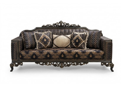 Chesterfield 3 Sëtzer Designer Sofa Luxus Polster Sofas Couchen Stoff Textil Nei