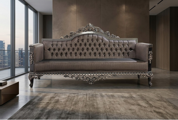 Luxus Dräi-Sëtzer Design Sofa 3Sëtzer Polster Couchen Chesterfield Sofas