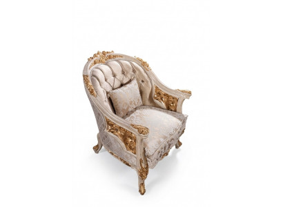 Fotell Canapé Këssen Sëtz Designer Textil 1-Sëtzer Canais Këssen Chesterfield