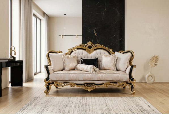 Chesterfield 3 Sëtzer Designer Sofa Luxus Polstersofaen Couchen Stoff Textil Nei