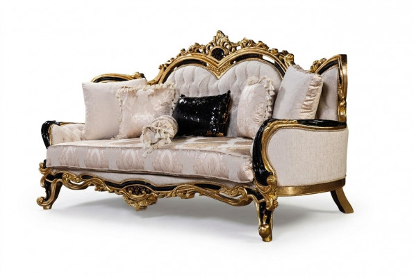 Chesterfield 3 Sëtzer Designer Sofa Luxus Polstersofaen Couchen Stoff Textil Nei