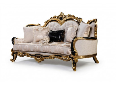 Chesterfield 3 Sëtzer Designer Sofa Luxus Polstersofaen Couchen Stoff Textil Nei