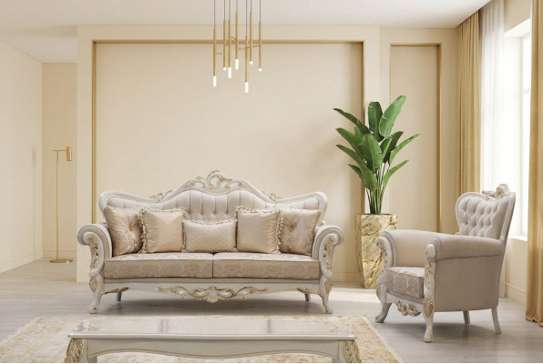 Sofasëtzt 3+1 Sëtzer Set Design Sofa Polster Couche Canapé Klassësche Luxus