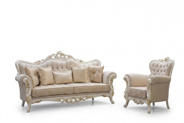 Sofasëtzt 3+1 Sëtzer Set Design Sofa Polster Couche Canapé Klassësche Luxus