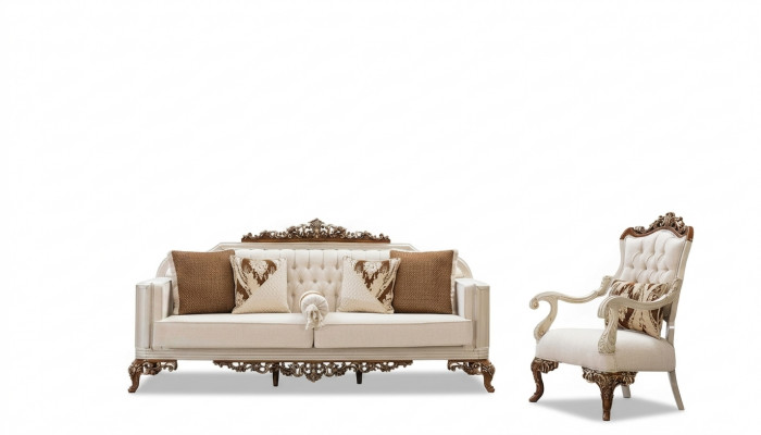 Sofagarnitur 3+1 Sëtzer Sofa Couch Garnituren Sofas Polster Stoff Textil