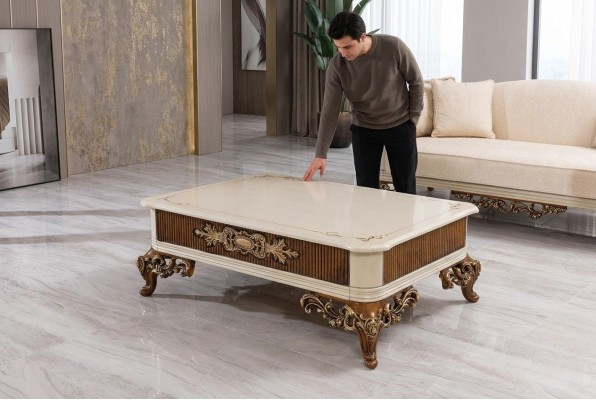 Couchtisch Dësch Couchtischen Holzdësch Dëscher Designer Luxus Säitendësch Nei