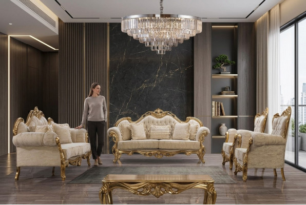 Sëtzkombinatioun 3311 Sëtz Set Design Sofa Polster Couchen Couch Klassiker Luxus