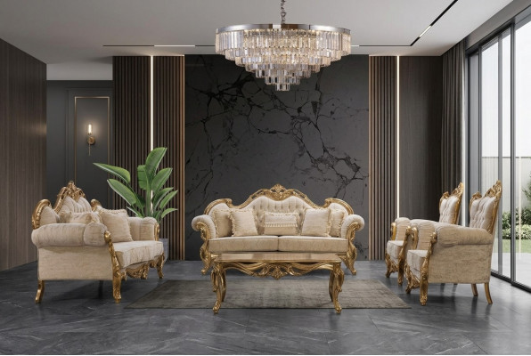 Sëtzkombinatioun 3311 Sëtz Set Design Sofa Polster Couchen Couch Klassiker Luxus