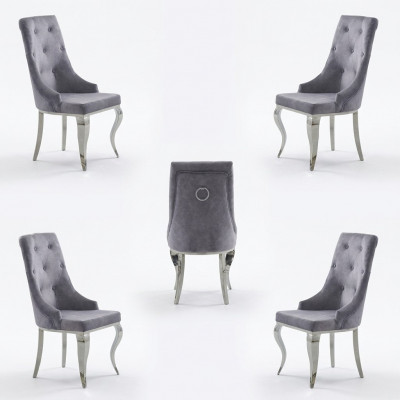 Set Still 4x Grupp Iesszëmmer Neit Garnitur Design Lehnstull Stull