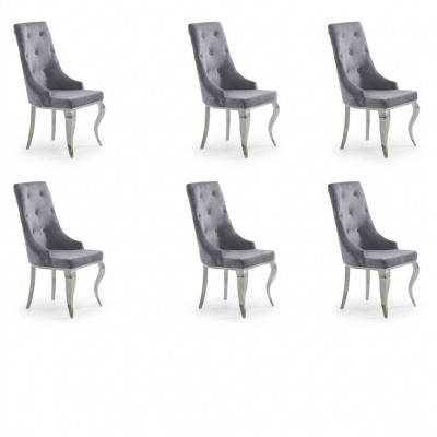 6x Chesterfield Designer Polstersëtz Still Sëtzt Textil Garnitur Nei