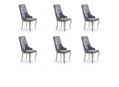 6x Chesterfield Designer Polstersëtz Still Sëtzt Textil Garnitur Nei
